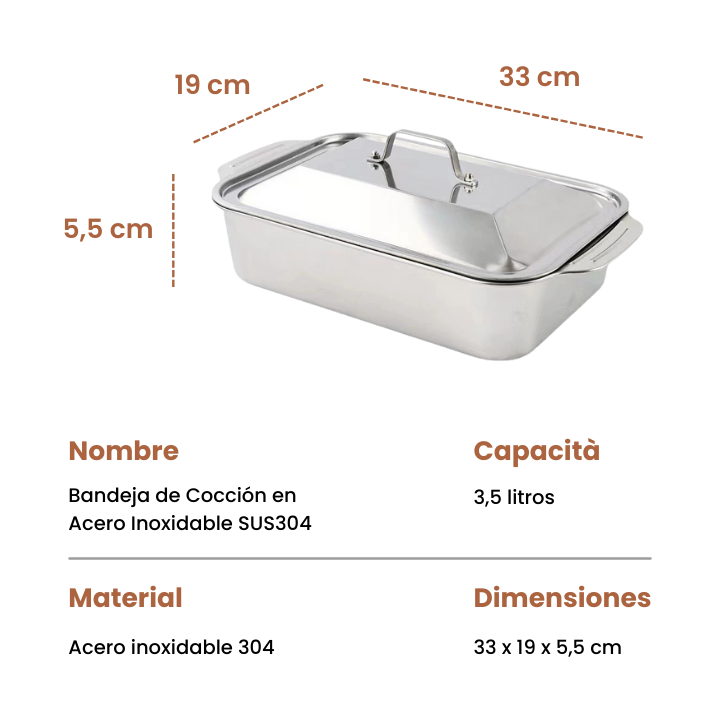 Bandeja De Cocina De Acero Inoxidable SUS304 Para Ollas Calientes, Pescado Al Vapor, Hornear Y Almacenar Alimentos