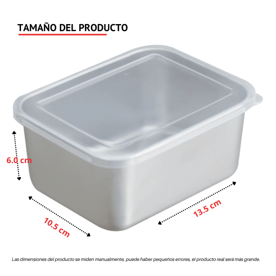 Juego de cajas de acero inoxidable 316 con tapa (13,5*10,5*6 cm)