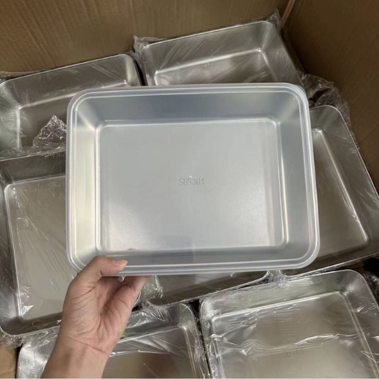 Caja de alimentos de acero inoxidable 304 (25*20*6 cm)