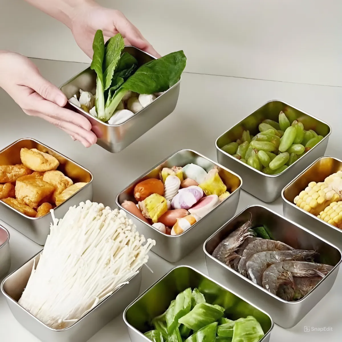 Mini bandeja de acero inoxidable estilo japonés