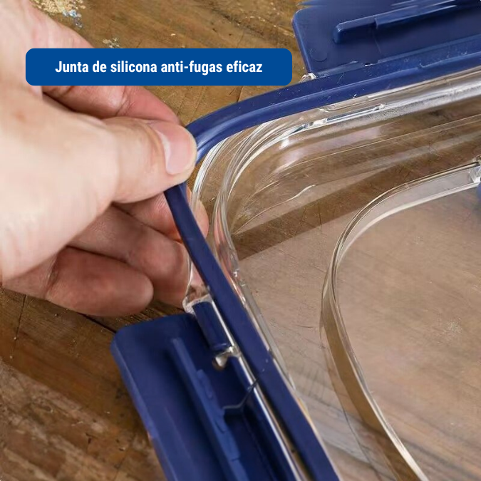 Caja de almacenamiento de alimentos de acero inoxidable 316 con tapa al vacío (1800 ml)