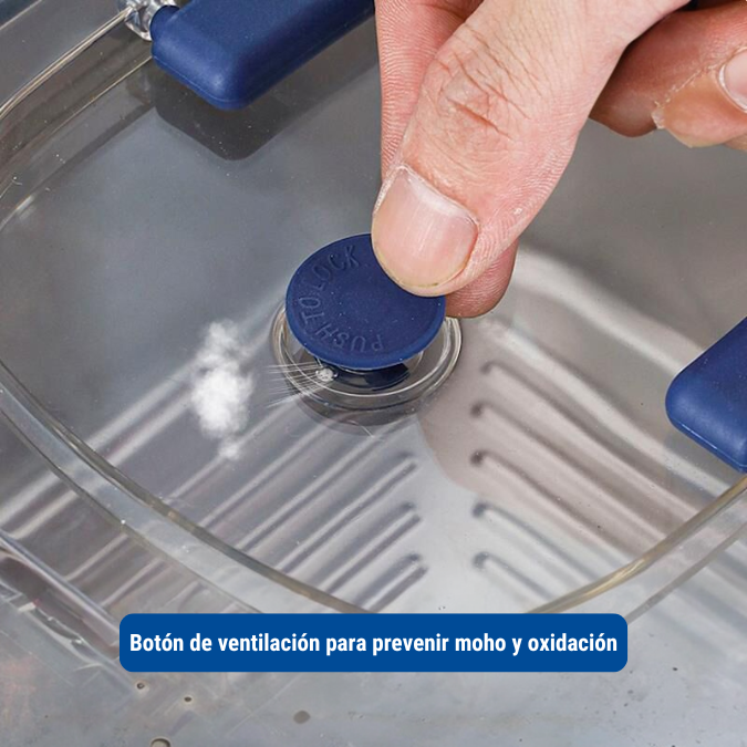 Caja de almacenamiento de alimentos de acero inoxidable 316 con tapa al vacío (1800 ml)