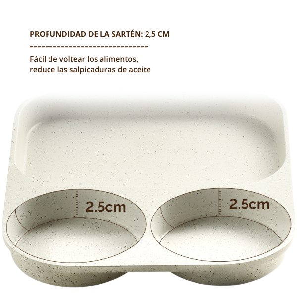 🔵Sartén antiadherente de 3 esquinas con almohadilla termosensible