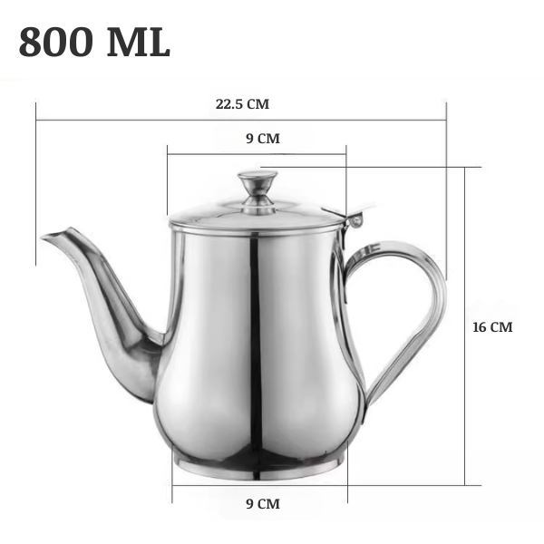 Botella de aceite de acero inoxidable 304 con filtro, especial para cocina