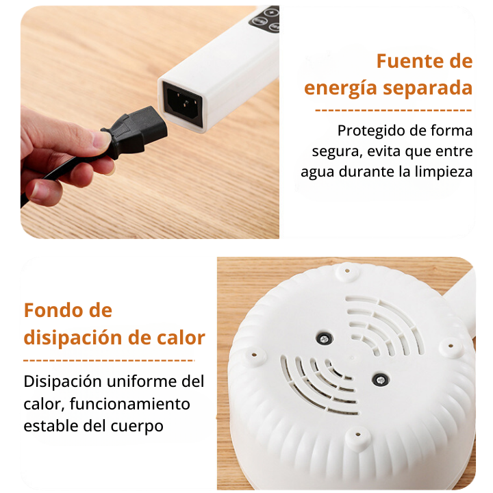 (lcd yen) Sartén eléctrica con pantalla LCD, múltiples modos de cocción y sensor de temperatura automática