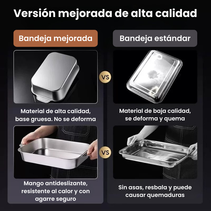 Bandeja De Cocina De Acero Inoxidable SUS304 Para Ollas Calientes, Pescado Al Vapor, Hornear Y Almacenar Alimentos