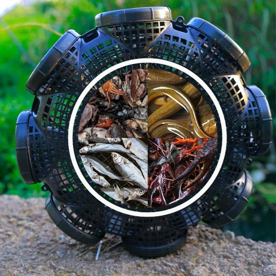 Jaula de pesca de nuevo estilo con 8 agujeros