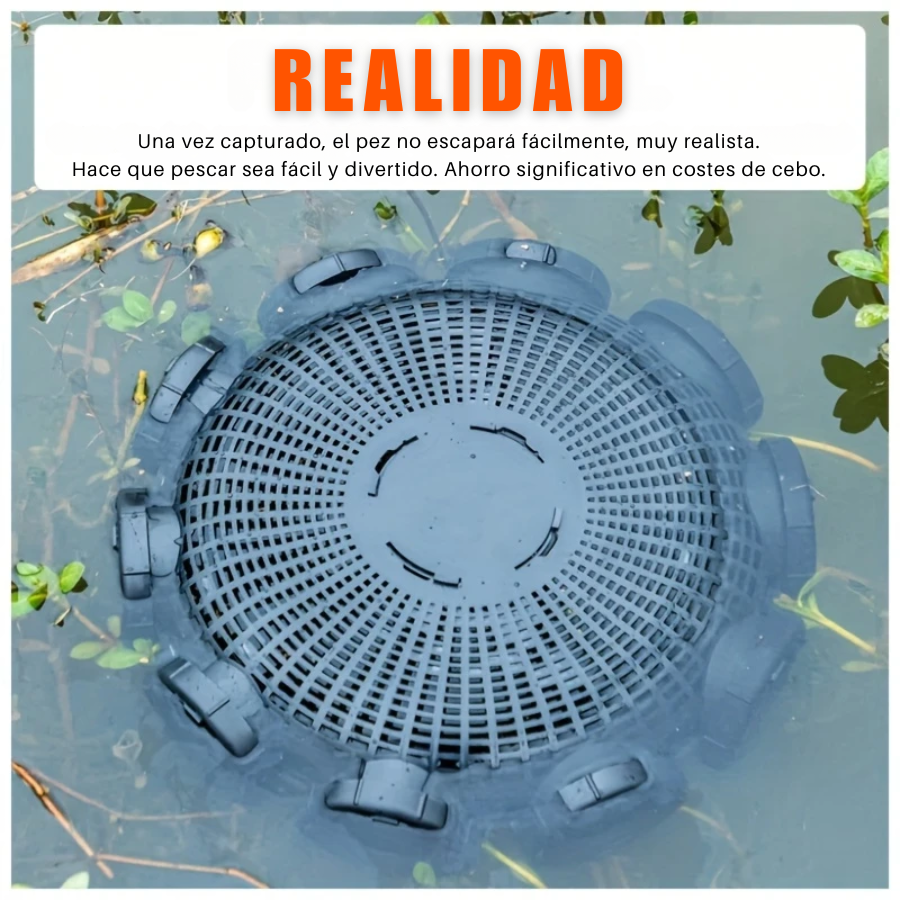 Jaula de pesca de nuevo estilo con 8 agujeros
