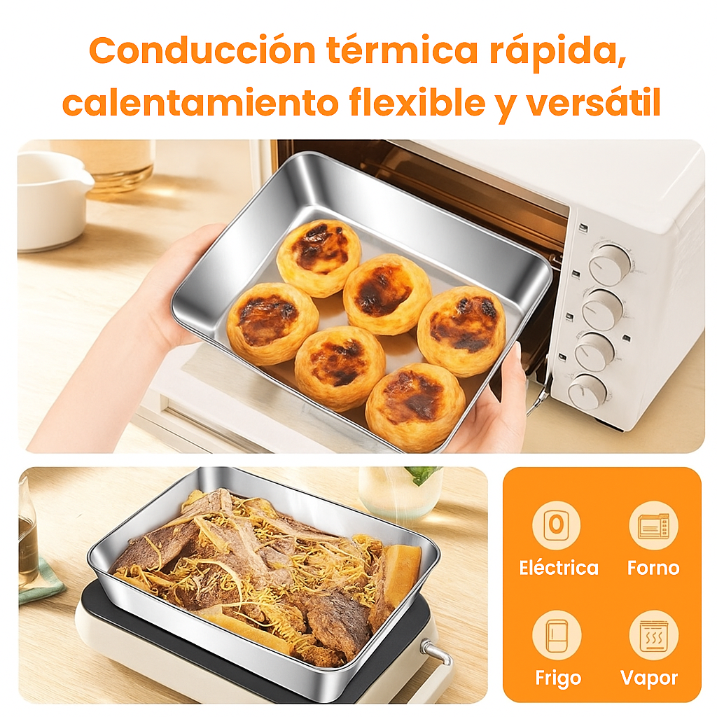 🇪🇸 Recipiente para alimentos de acero inoxidable AISI 304 – 2000 ml