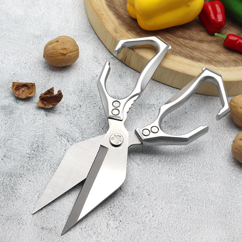 🇪🇸 Tijeras grandes con hoja en forma de diamante, hechas de acero inoxidable macizo importado de Alemania