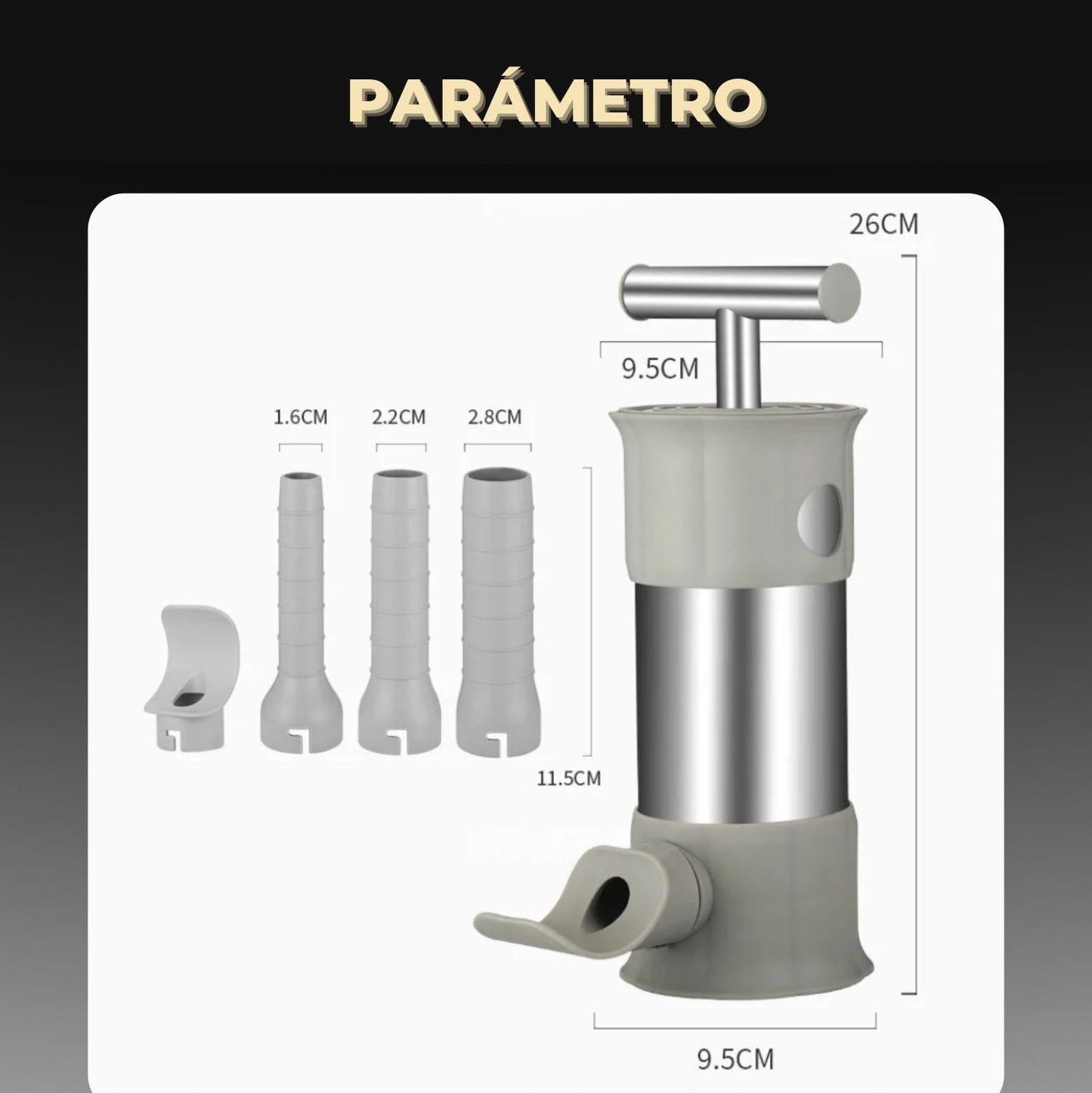 🔹Práctica máquina de salchichas de acero inoxidable