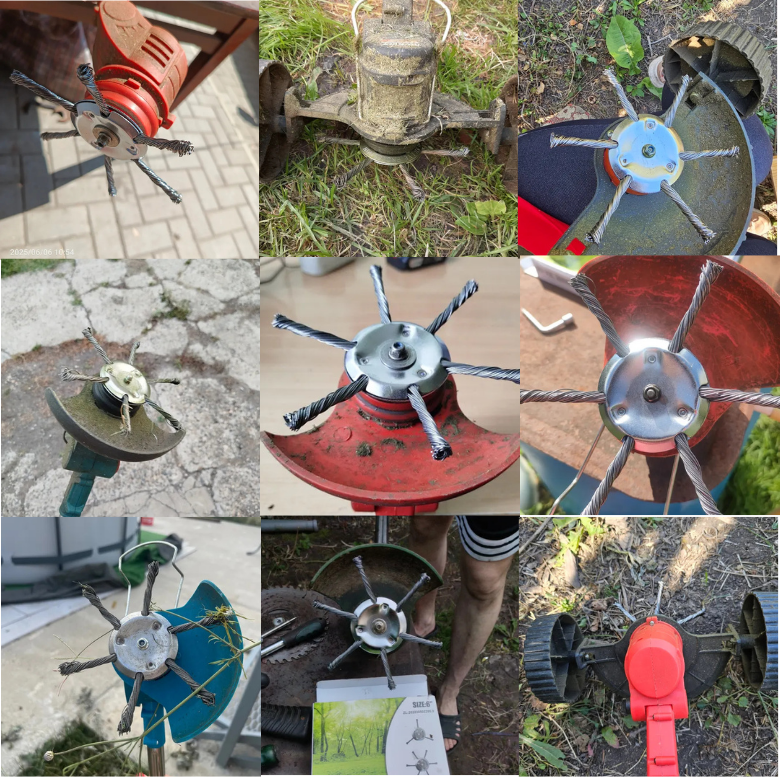 El cabezal del cortacésped tiene 6 bordes de acero inoxidable (Accesorios incluidos)