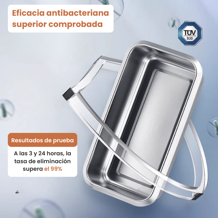 Cajas para alimentos de acero inoxidable 304 (25 x 19,5 x 5 cm) (TT)