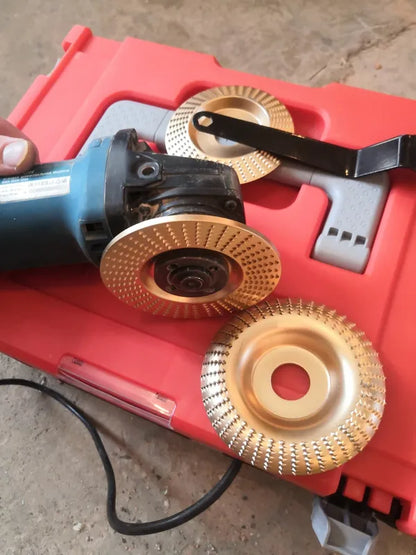 70% DE DESCUENTO | Set de 3 discos de desbaste de acero al carbono resistente para madera (Plano - Curvo - Inclinado)