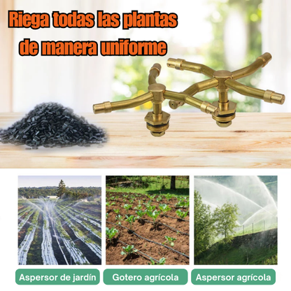 Fuente Giratoria Automática De Latón De 4 Rrazos