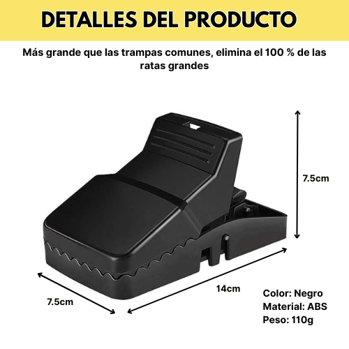 Trampa para ratones - Trampa resistente - Dura hasta 10 años