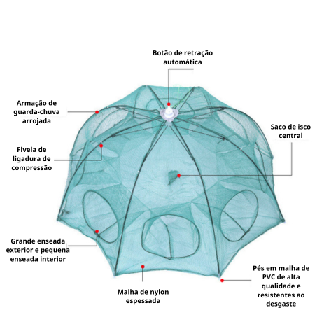 Apanhar Peixes Sem Esforço - A Melhor Gaiola De Rede De Pesca! (L)