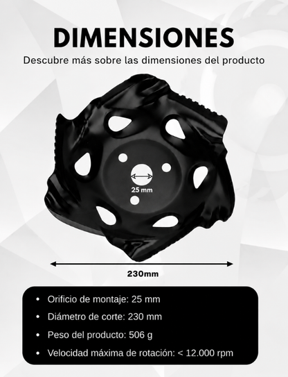 70% DE DESCUENTO | Cuchilla multifuncional de aleación para desbrozadora manual (Accesorios incluidos)