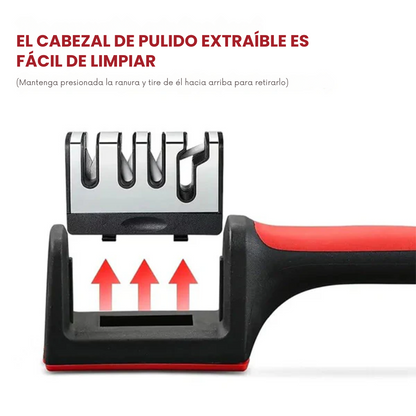 Afilador de cuchillos/tijeras de 4 niveles adecuado para muchos tipos de cuchillos