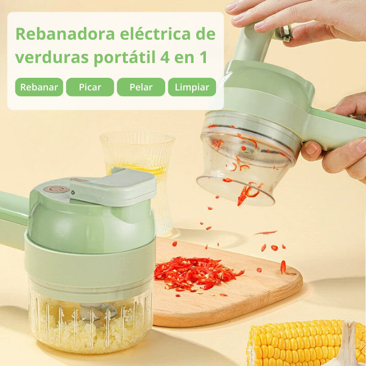 Set de máquina cortadora de verduras portátil y multifuncional 4 en 1