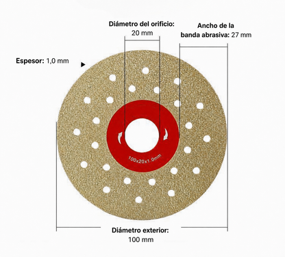 🔥 DISCO DIAMANTADO PREMIUM MULTIFUNCIÓN PARA CORTE Y DESBASTE
