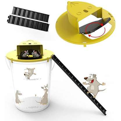 🐭 Trampa para ratones con tapa de cubo: admite hasta 35 ratones