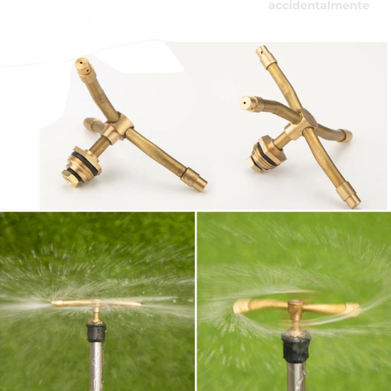 Fuente Giratoria Automática De Latón De 4 Rrazos