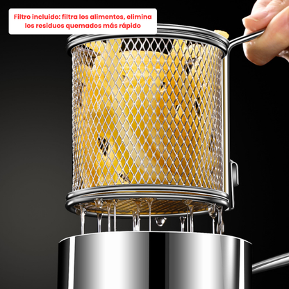 Juego de freidora de 1,2 litros fabricada en acero inoxidable 304