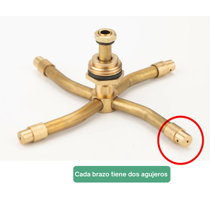 Fuente Giratoria Automática De Latón De 4 Rrazos