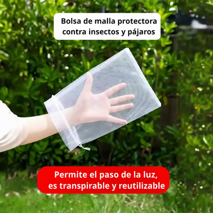 70% DE DESCUENTO | Bolsas de Malla Transpirables y Reutilizables para Proteger Frutas y Verduras – Protección contra Insectos, Moscas de la Fruta y Pájaros