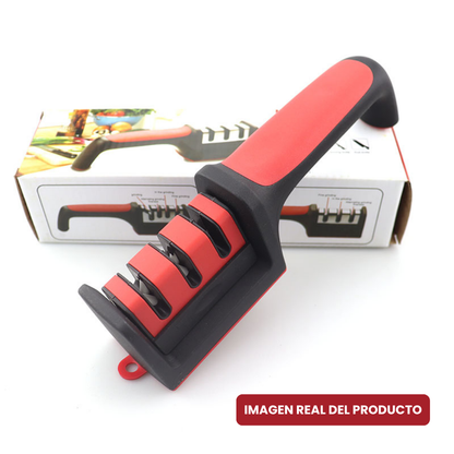 Afilador de cuchillos/tijeras de 4 niveles adecuado para muchos tipos de cuchillos