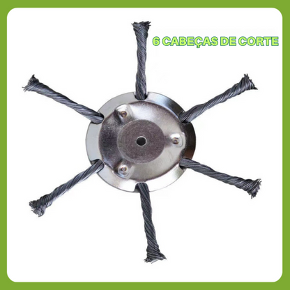 A cabeça de corte tem 6 ramificações em aço inoxidável