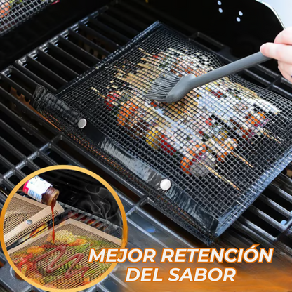 Bolsa de malla para barbacoa antiadherente reutilizable