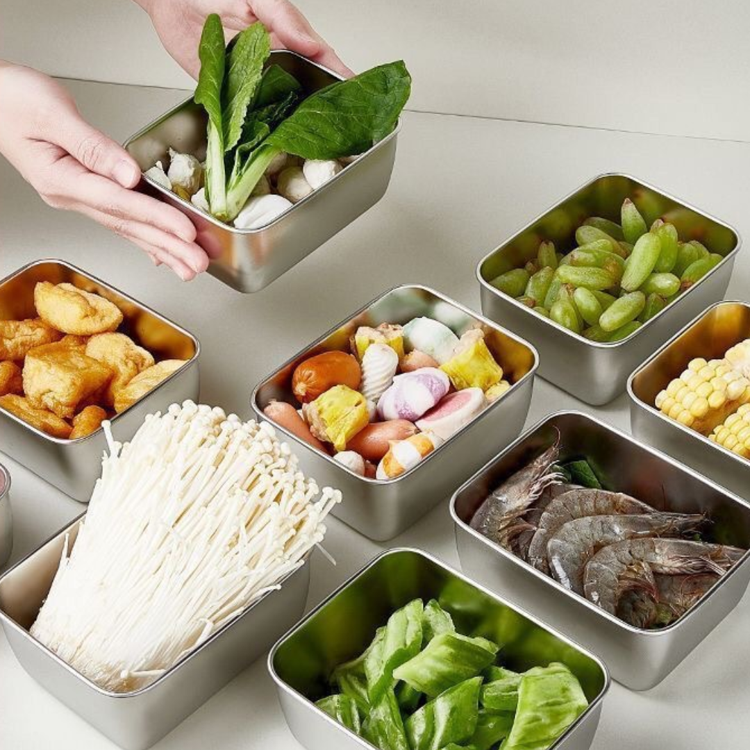 Mini bandeja de acero inoxidable estilo japonés