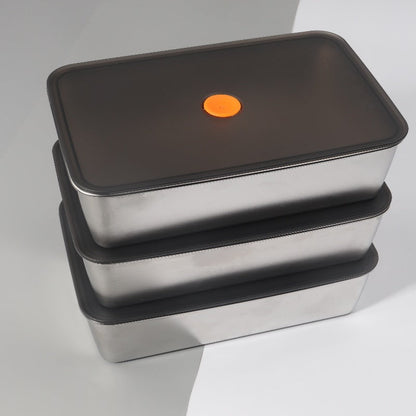 Recipiente hermético multifuncional en acero inoxidable 304 (22x15x6 cm) (S)