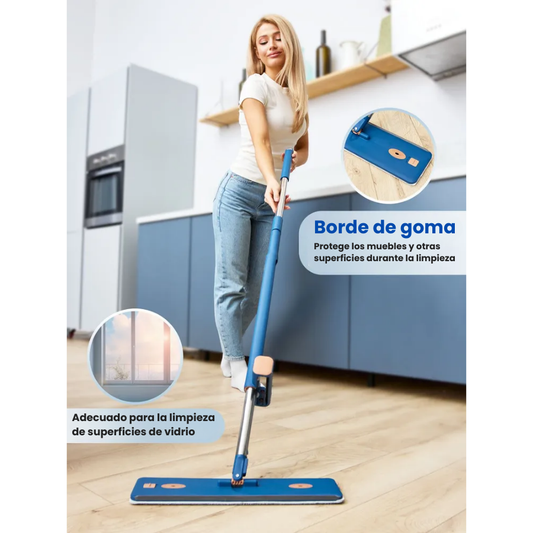 🇪🇸 AQUAMOP PRO™ a 360° - Mopa autoescurrible de acero inoxidable alemán 304