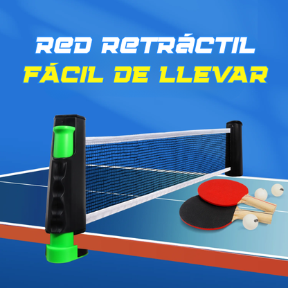 Red de tenis retráctil práctica para jugar en cualquier momento y lugar