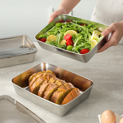 Conjunto de 3 caixas de armazenamento de alimentos (25 x 20 x 6 cm) (phong)