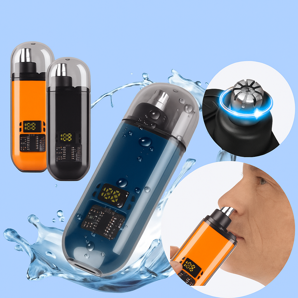 Recortador de Nariz con Pantalla LCD – Batería Recargable y Resistente al Agua