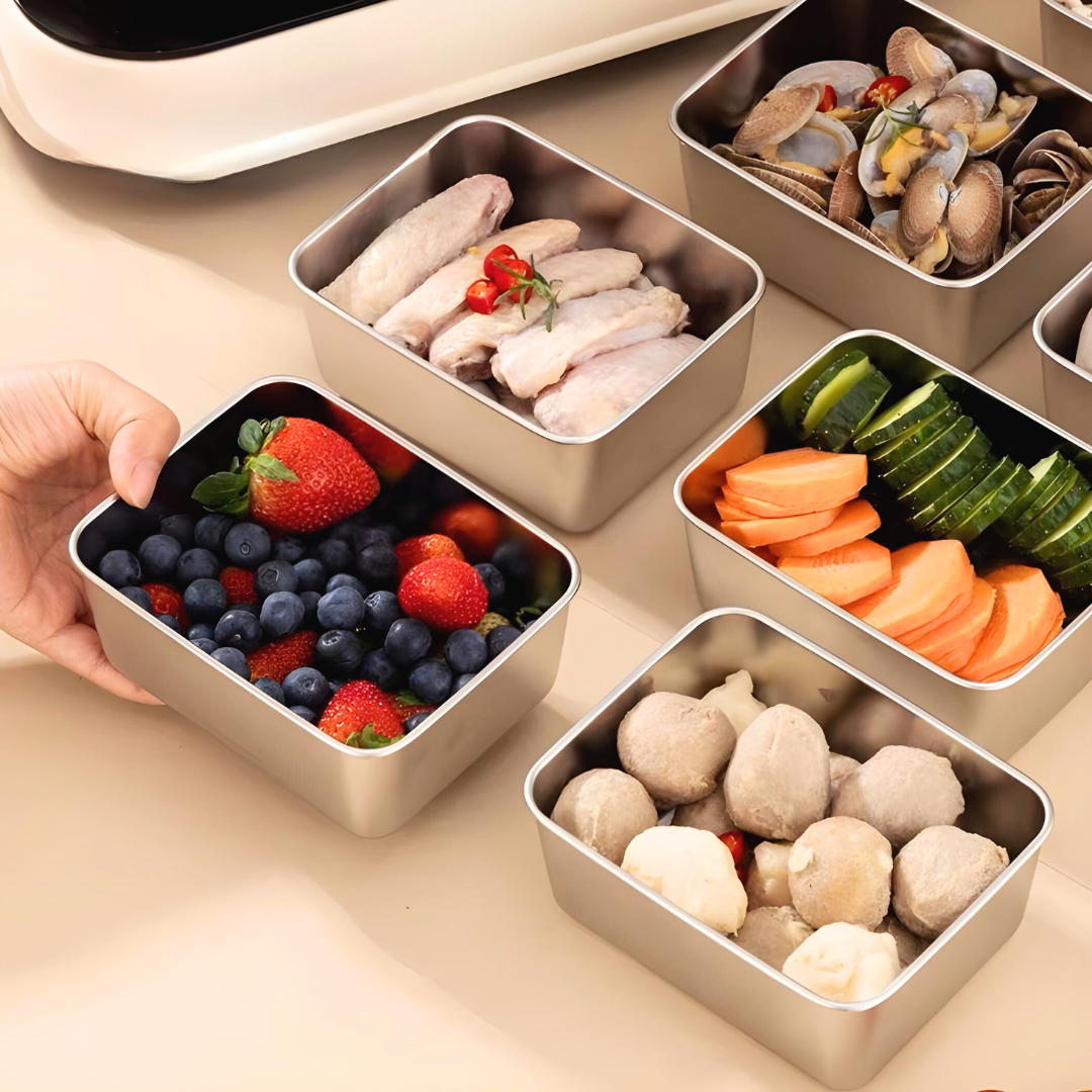 Mini bandeja de acero inoxidable estilo japonés