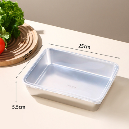 Juego de 3 cajas de acero inoxidable para alimentos