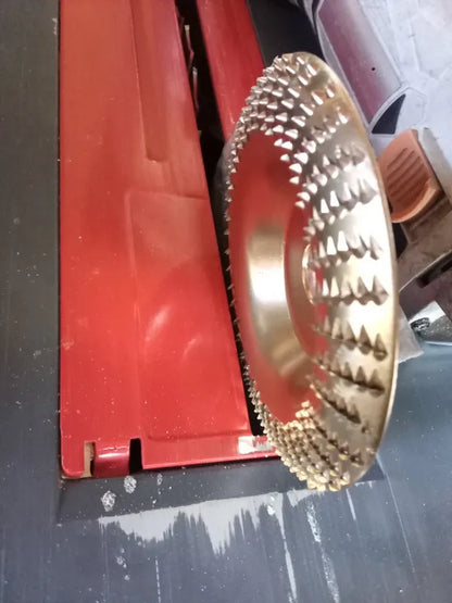 70% DE DESCUENTO | Set de 3 discos de desbaste de acero al carbono resistente para madera (Plano - Curvo - Inclinado)