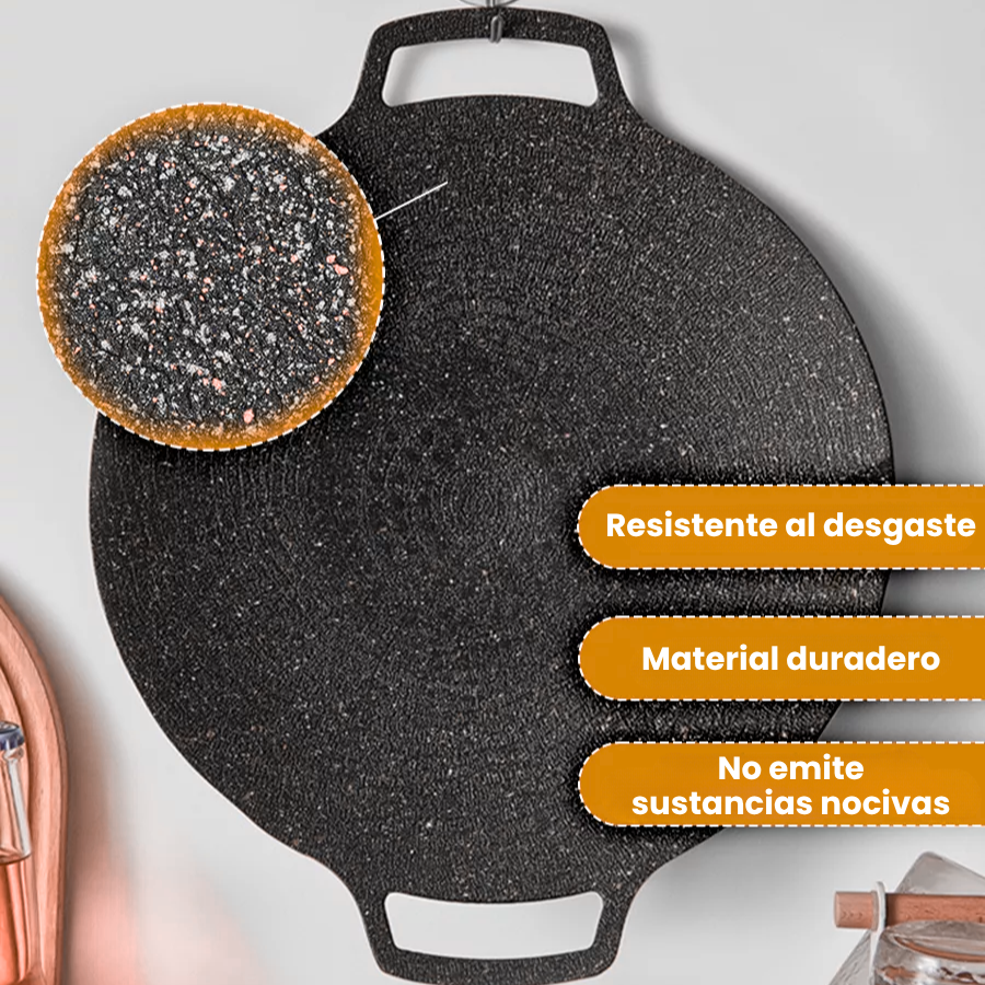 🇪🇸 Sartén de piedra Maifan antiadherente de 6 capas compatible con inducción IH