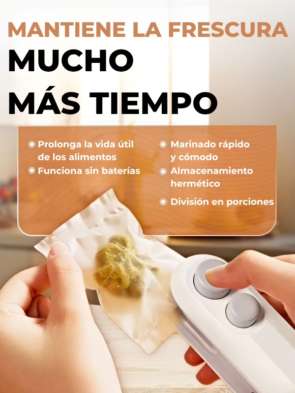 BestSeller™ - Selladora de bolsas manual / Sellador portátil con cuchilla / Empaquetadora 2 en 1 con imán