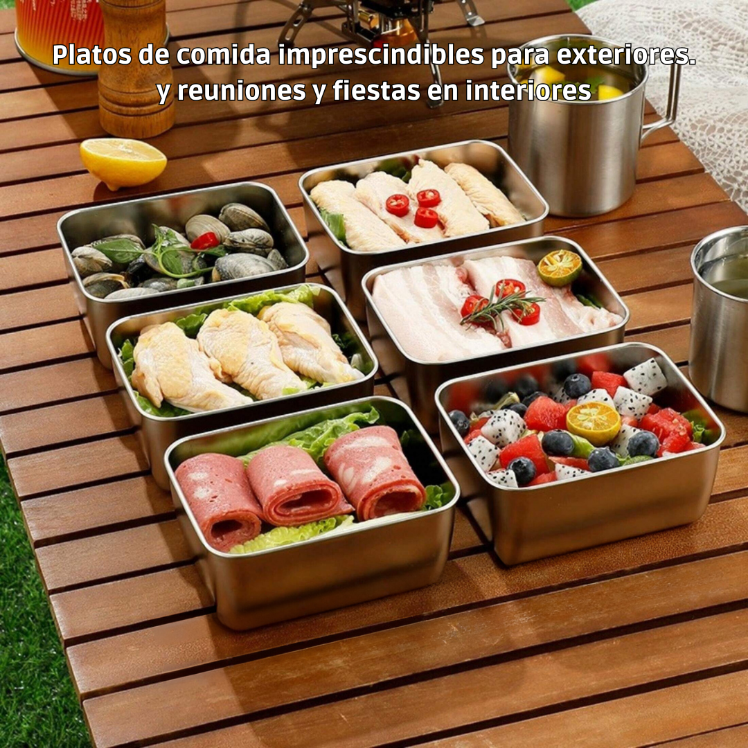 Mini bandeja de acero inoxidable estilo japonés