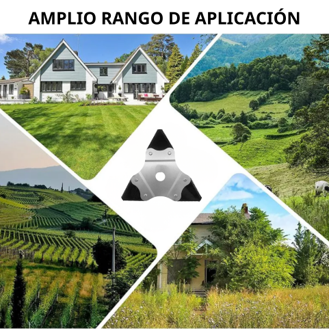 Cuchilla Triangular Dentada 360° para Desbrozadora