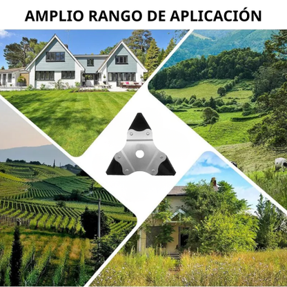 Cuchilla Triangular Dentada 360° para Desbrozadora
