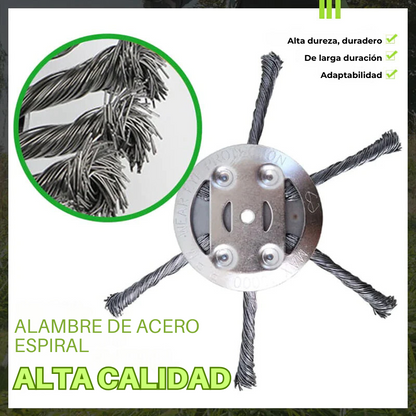 (30% De Descuento) El cabezal del cortacésped tiene 6 ramas tejidas con alambre de acero resistente