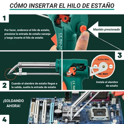 Pistola de soldadura térmica multifuncional de 80W portátil