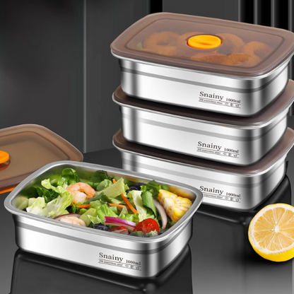 🎄70% DE DESCUENTO | Caja De Comida Al Vacío De Acero Inoxidable Antibacteriana 316 (19 x 13.5 x5.5 cm)